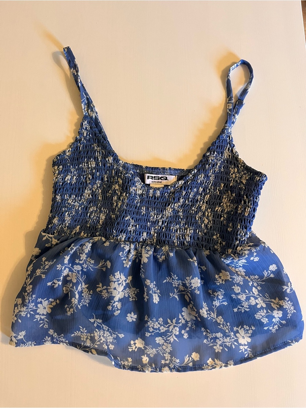 RSQ Blue Floral Tank